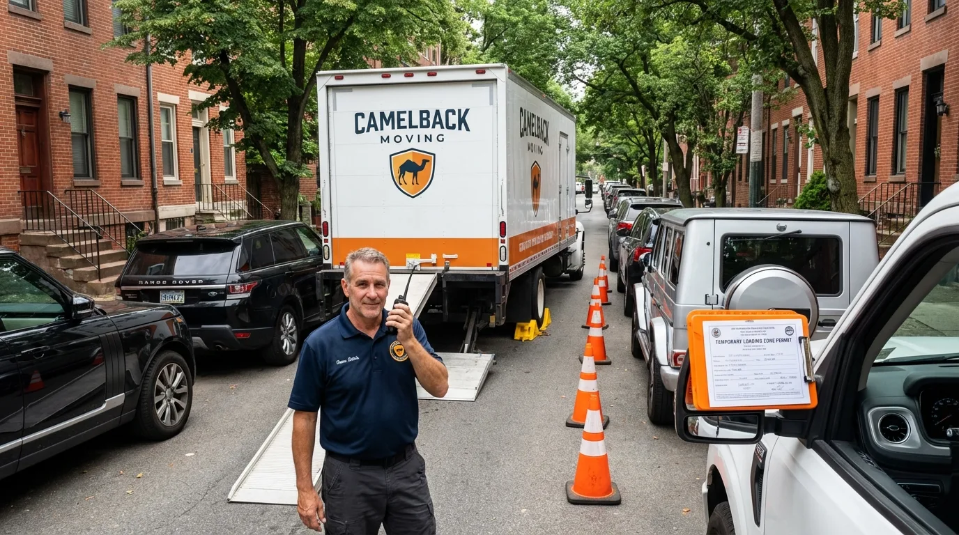 City street loading permit setup in Delaware City, DE